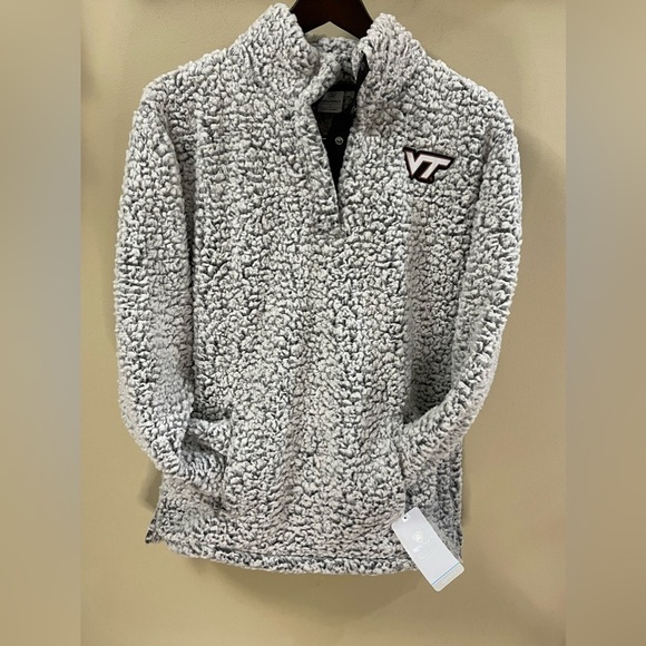 Top of the World Virginia Tech Gray Women’s Sherpa Size Small - Picture 2 of 7